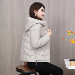 反季2023新款冬季羽绒棉服女士短款韩版修身棉衣轻薄加厚棉袄外套