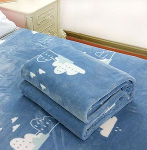 学生宿舍单人法兰绒床单绒毯1米2冬天加绒单件上下铺毛茸茸毛毯子